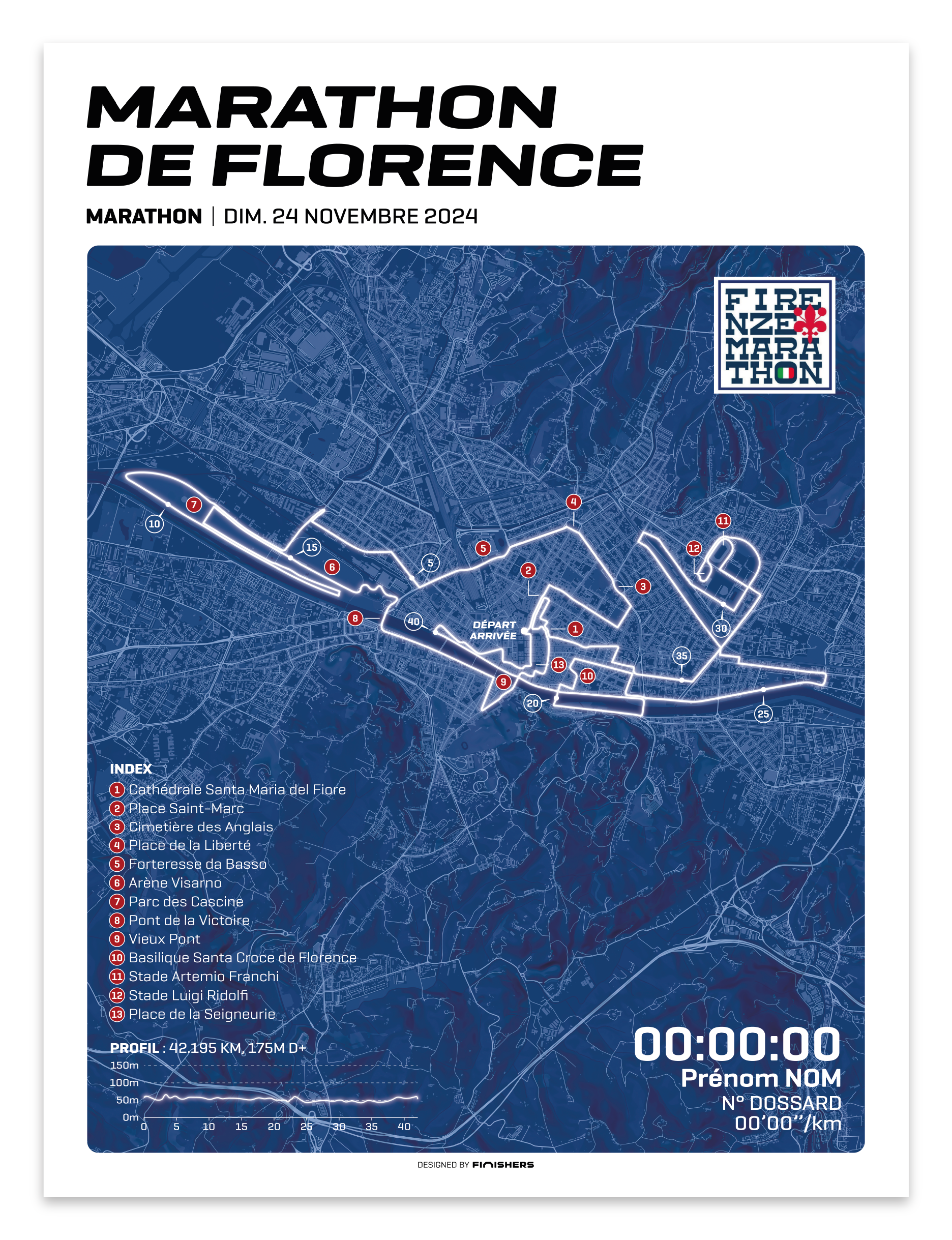 Affiche Officielle - Marathon de Florence 2024