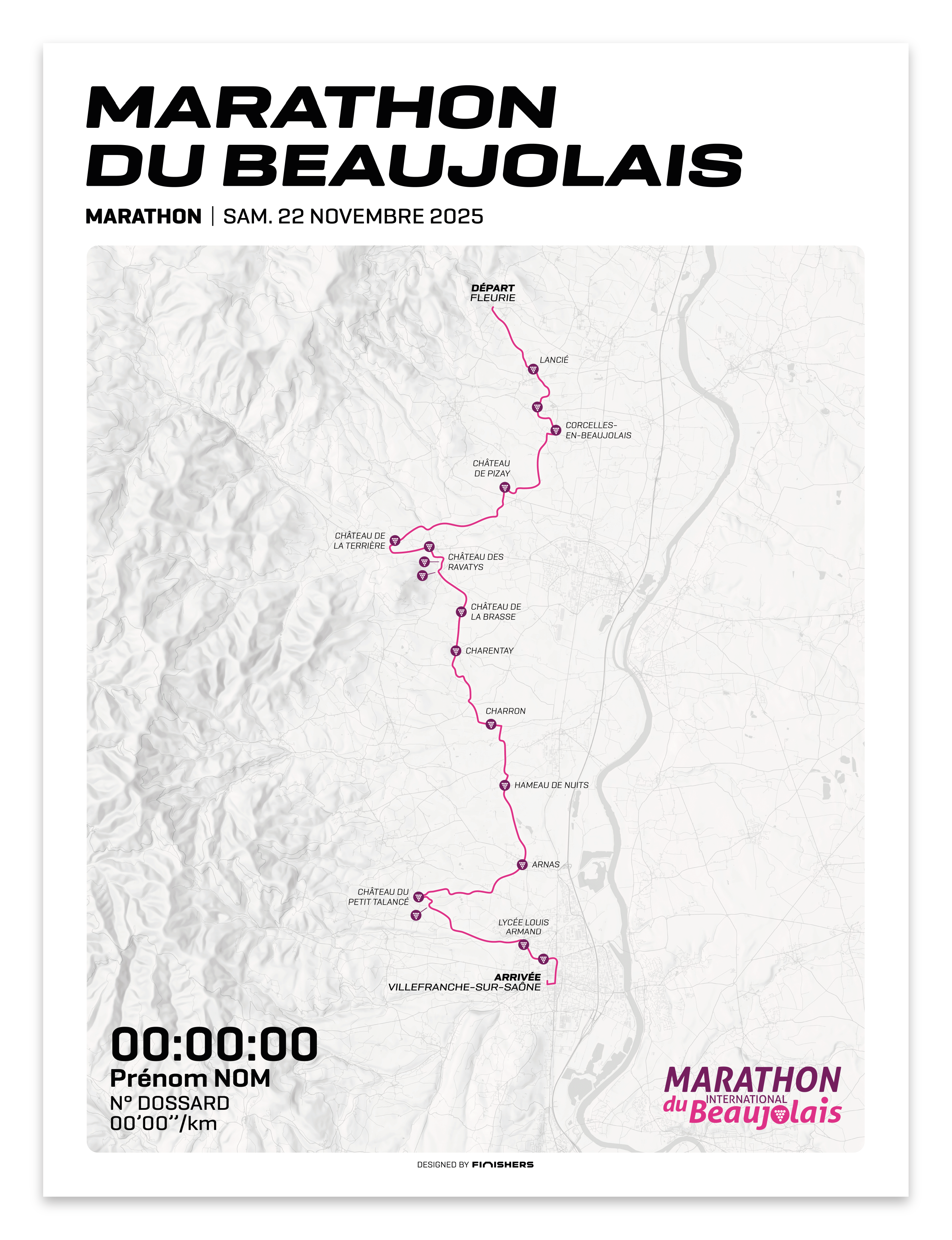 Affiche Officielle - Marathon International du Beaujolais 2025