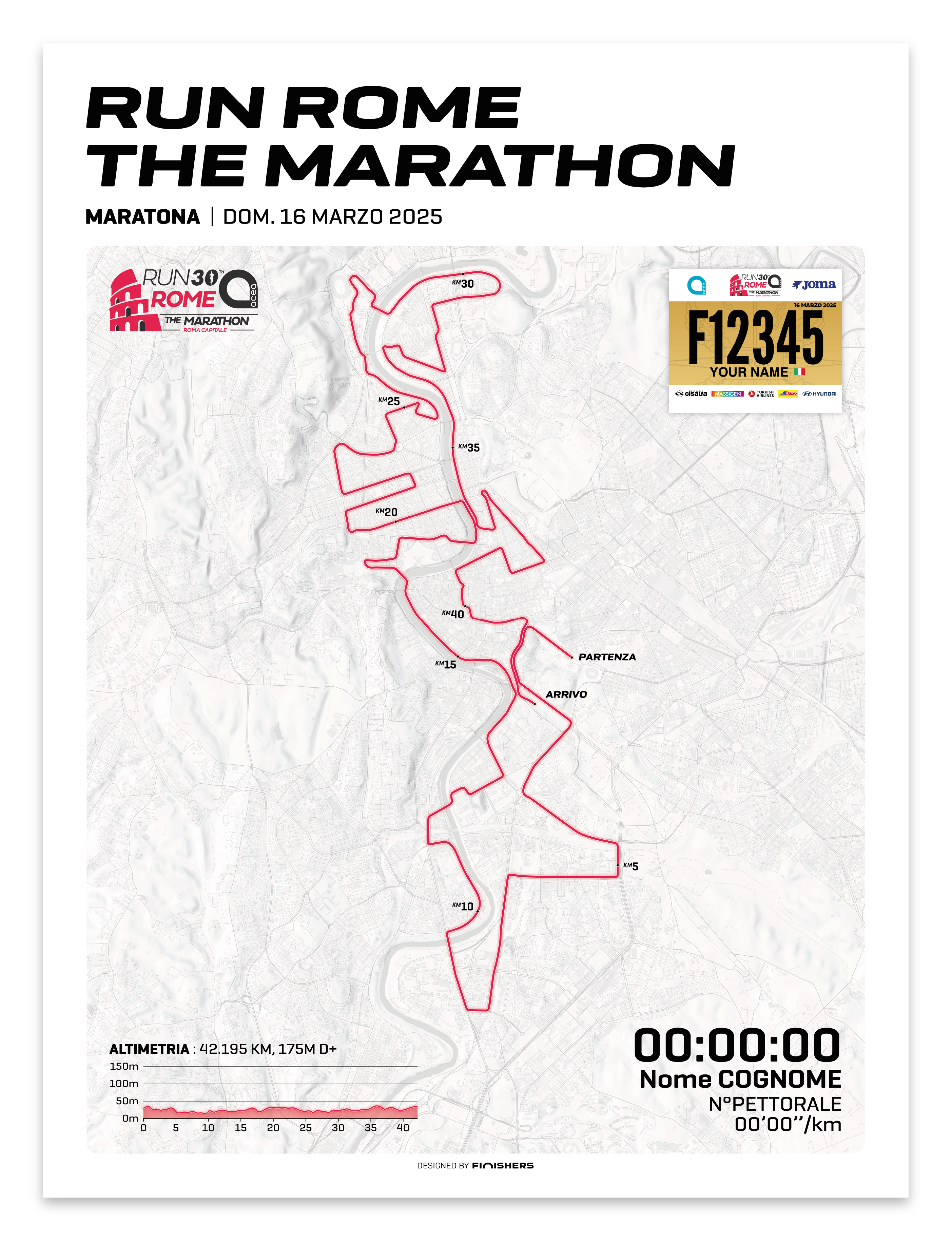 Affiche Officielle - Marathon de Rome 2025