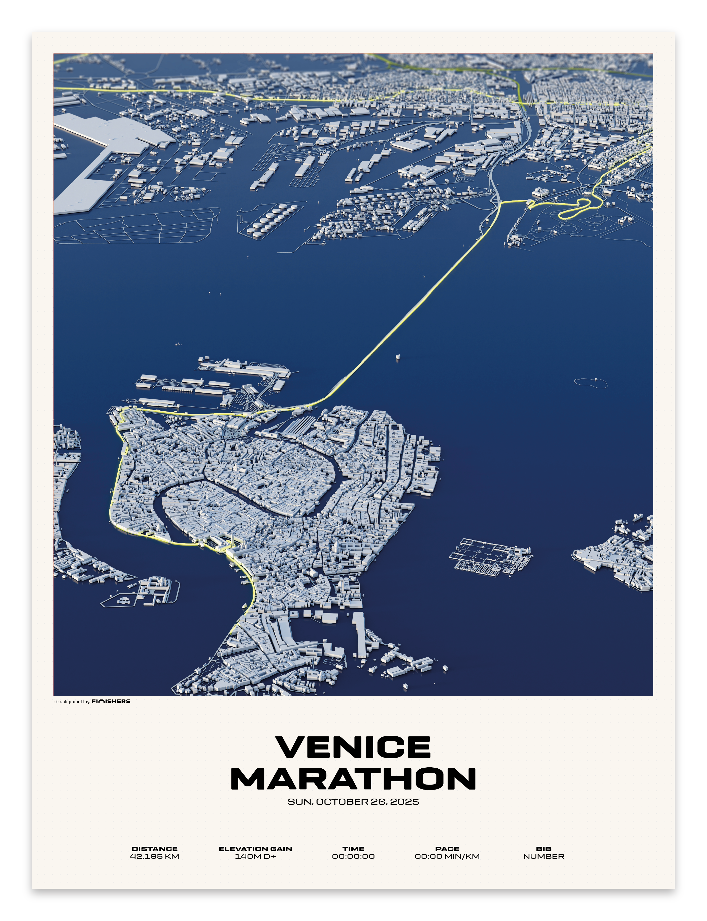 Affiche Personnalisée -  Marathon de Venise 2025