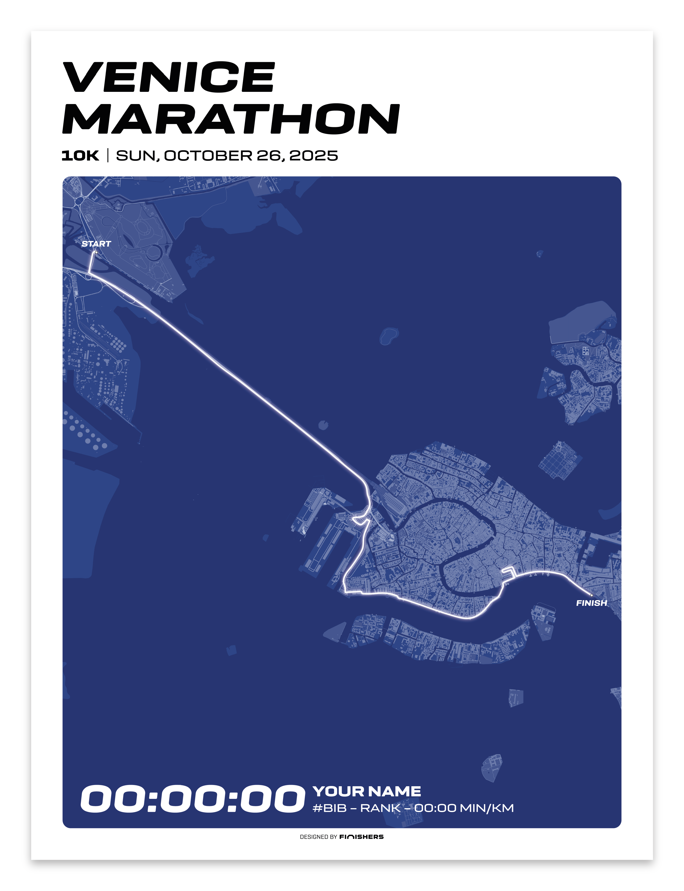 Affiche Personnalisée -  Marathon de Venise 2025
