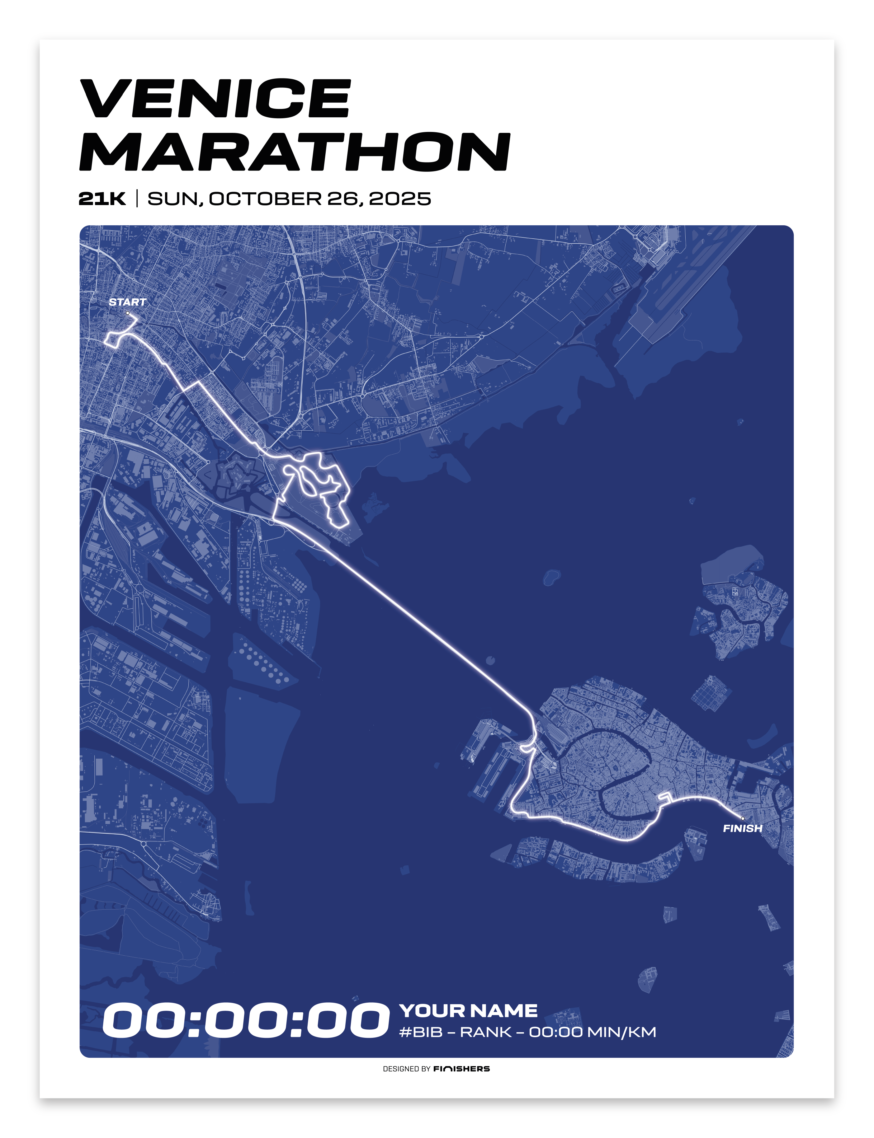 Affiche Personnalisée -  Marathon de Venise 2025