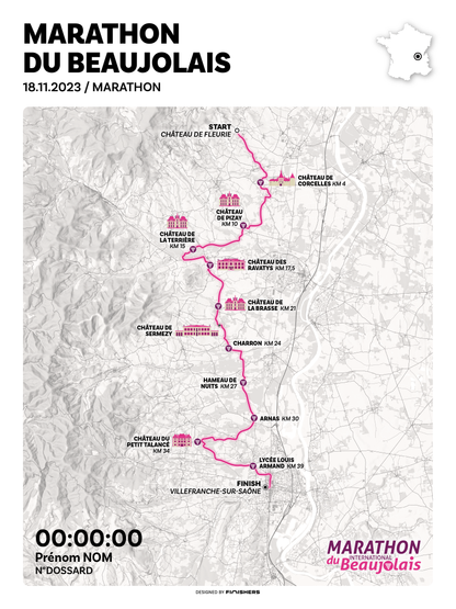 Affiche Officielle - Marathon du Beaujolais 2023