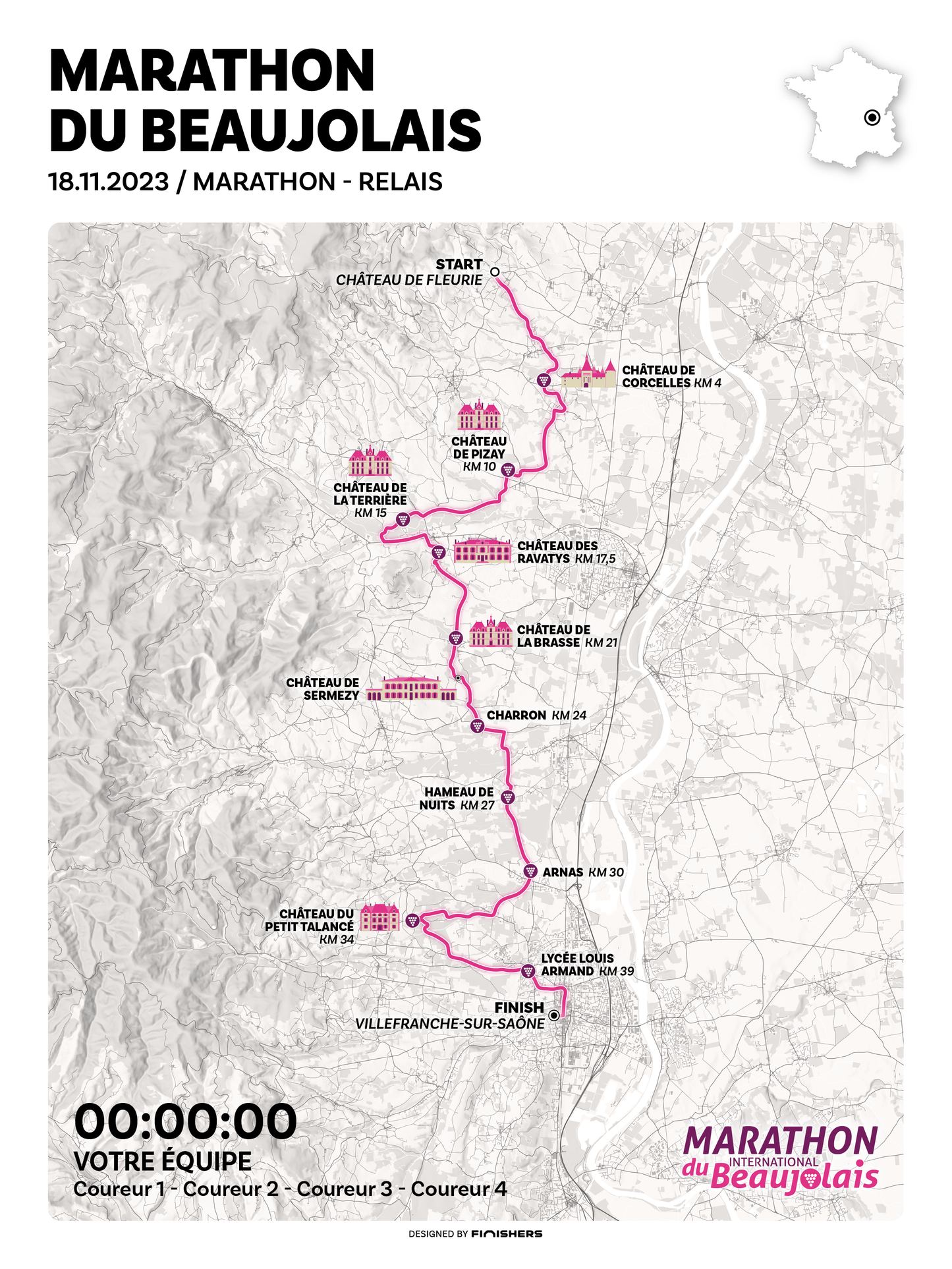 Affiche Officielle - Marathon du Beaujolais 2023