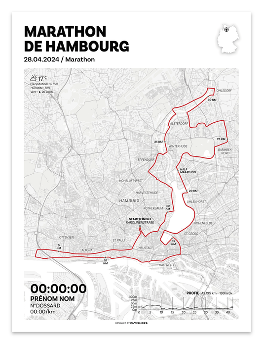 Affiche - Marathon de Hambourg 2024