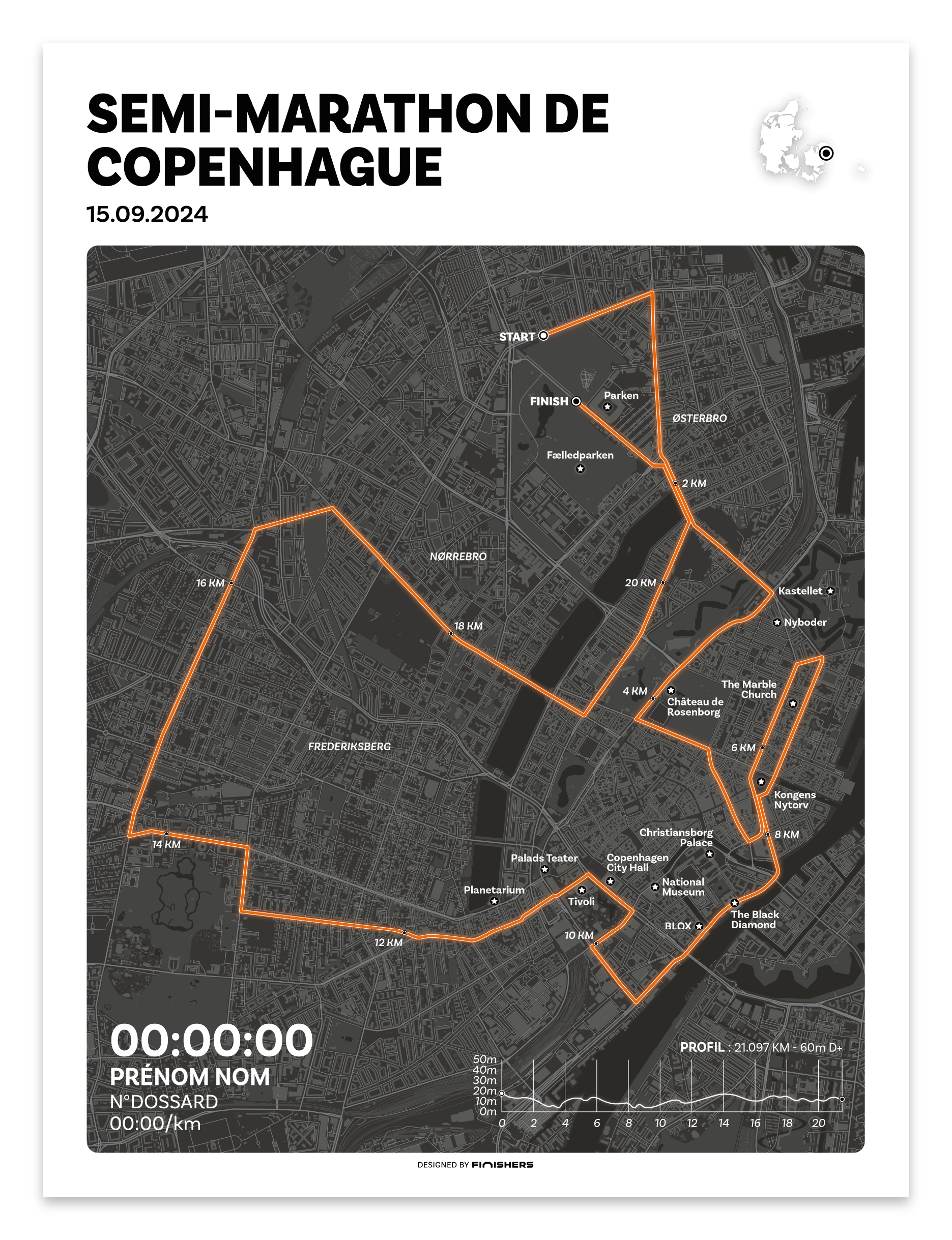 Poster - Copenhagen Half Marathon 2024