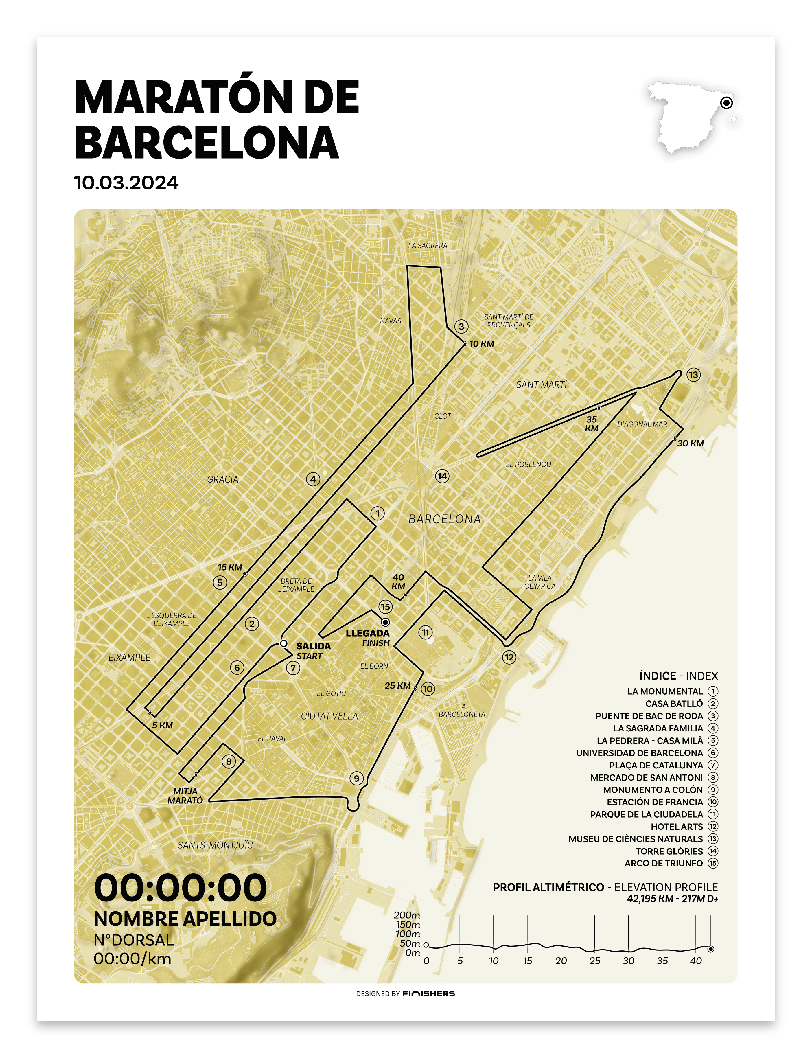 Poster - Zurich Barcelona Marathon 2024