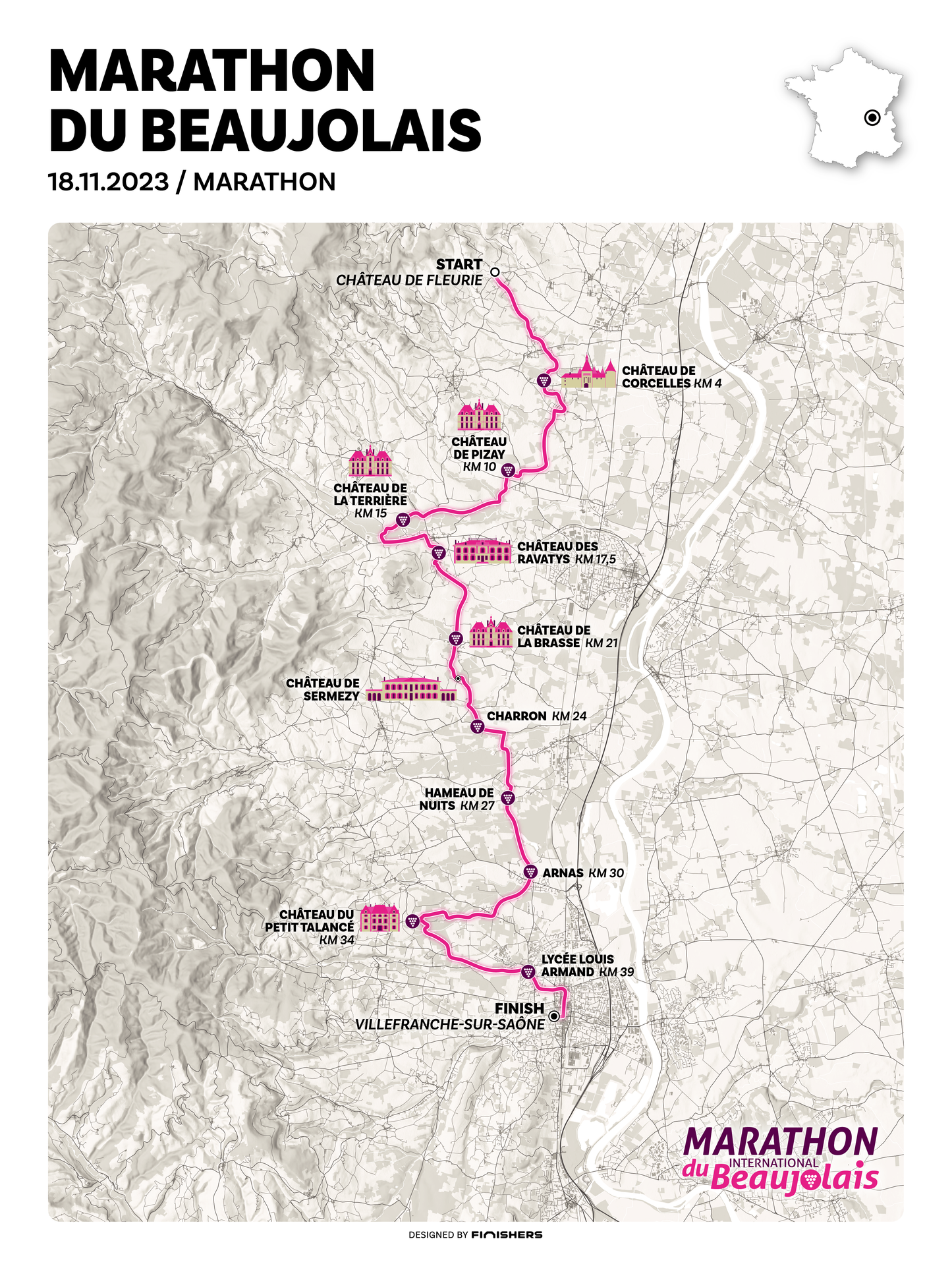 Affiche Officielle - Marathon du Beaujolais 2023