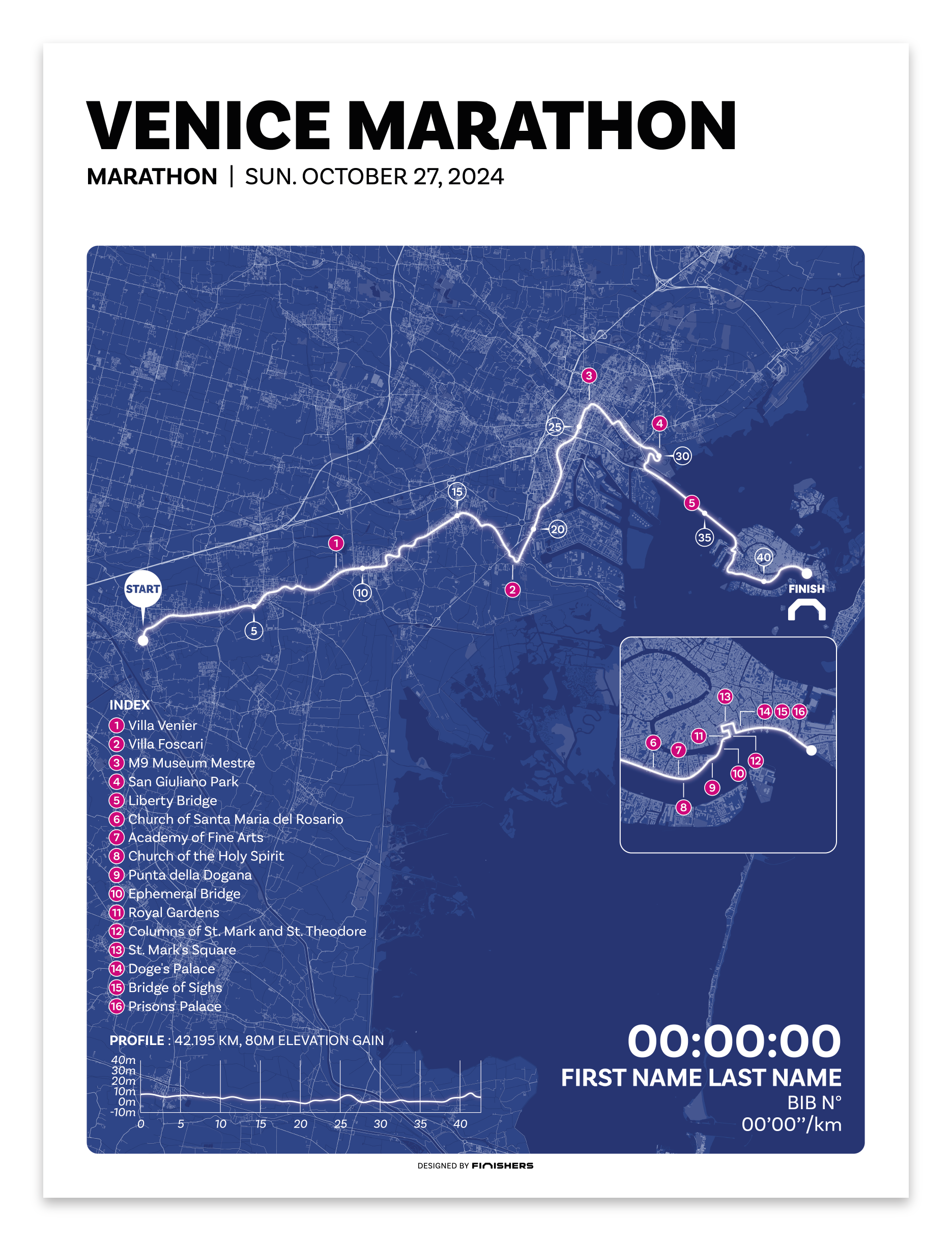 Custom Poster - Amsterdam Marathon 2024