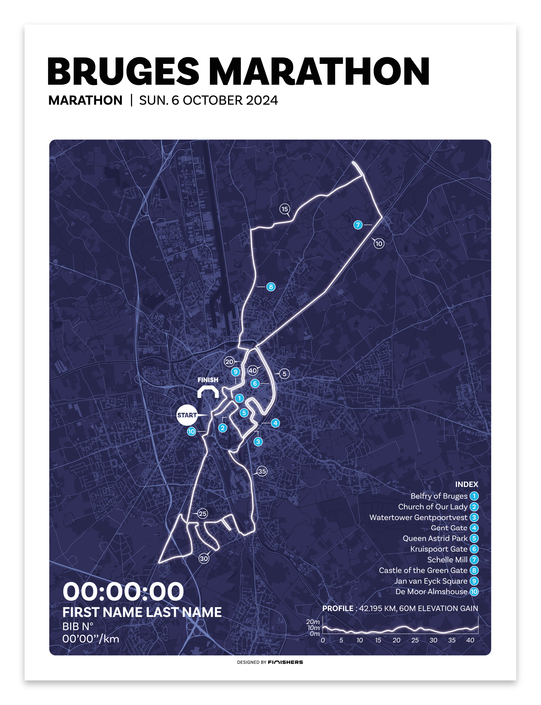 Custom Poster - Bruges Marathon 2024