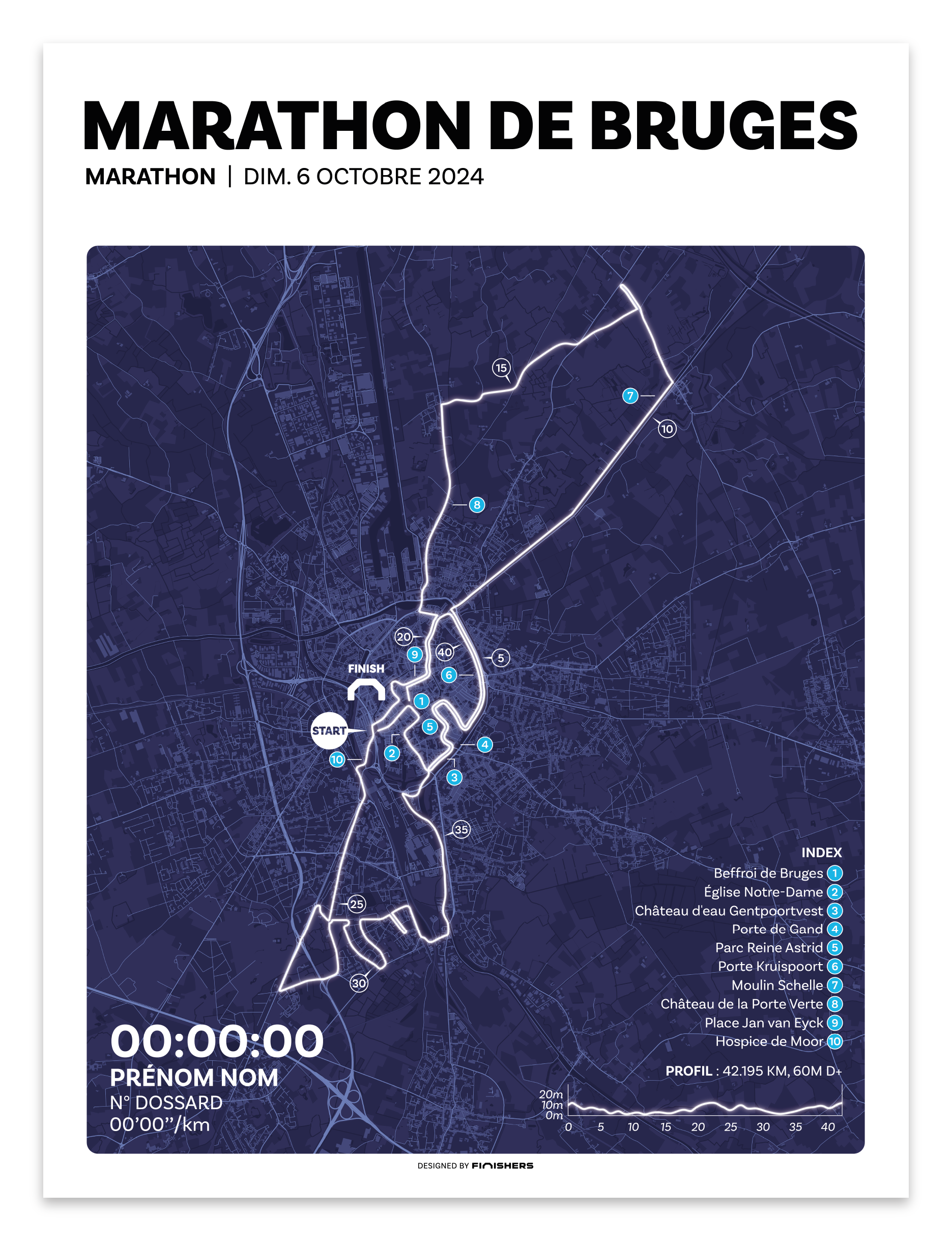 Custom Poster - Bruges Marathon 2024