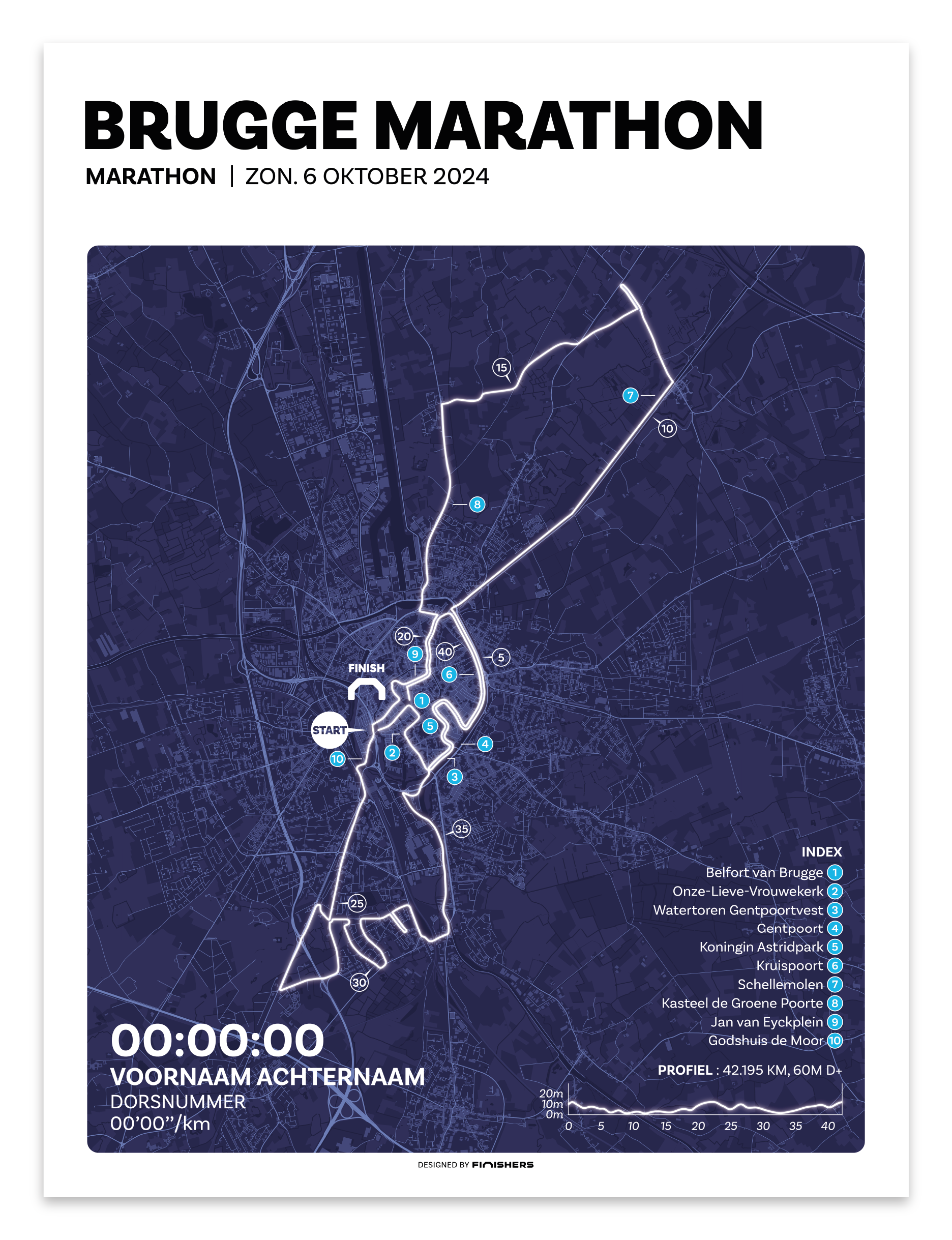 Custom Poster - Bruges Marathon 2024