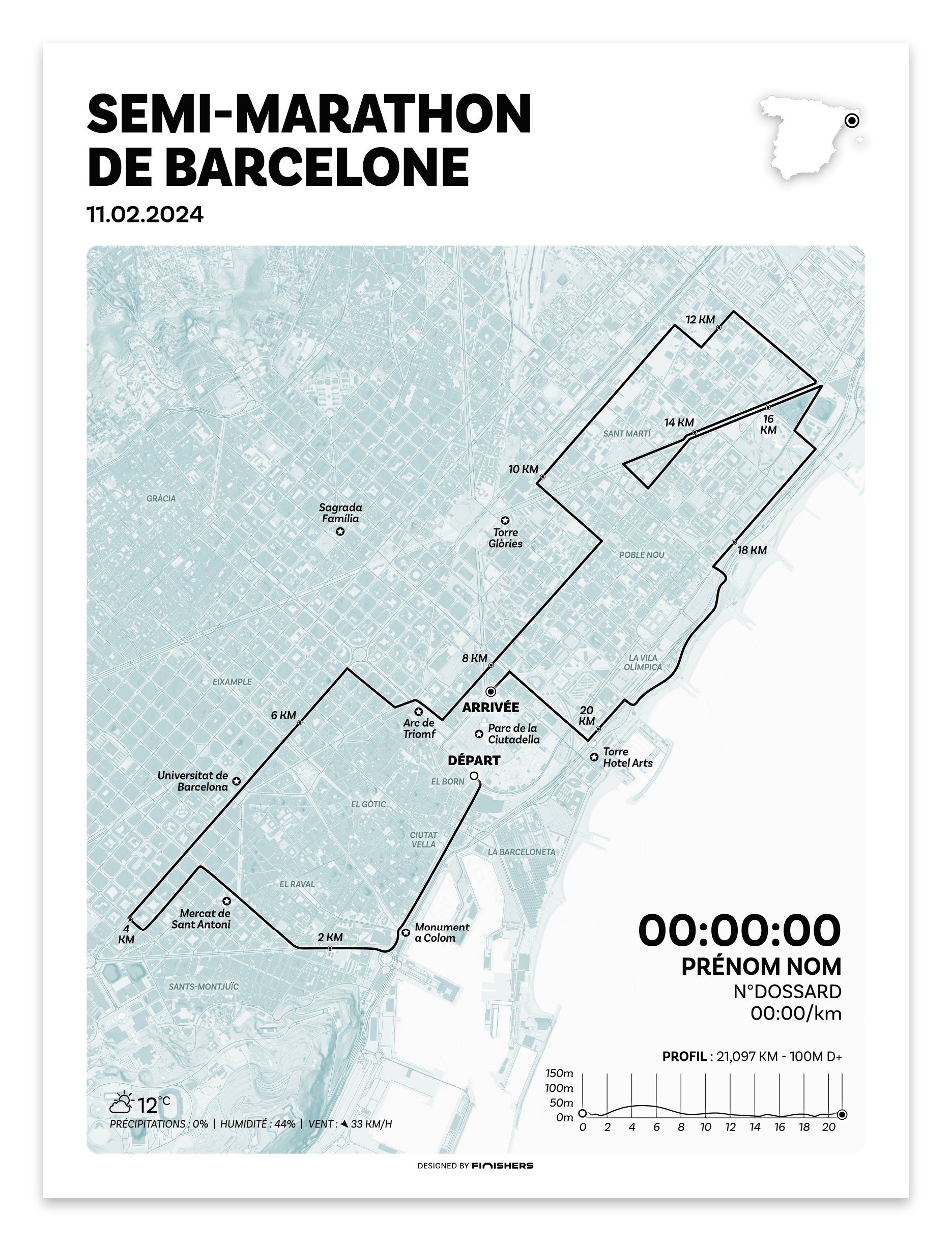 Affiche - eDreams Semi-Marathon de Barcelone 2024