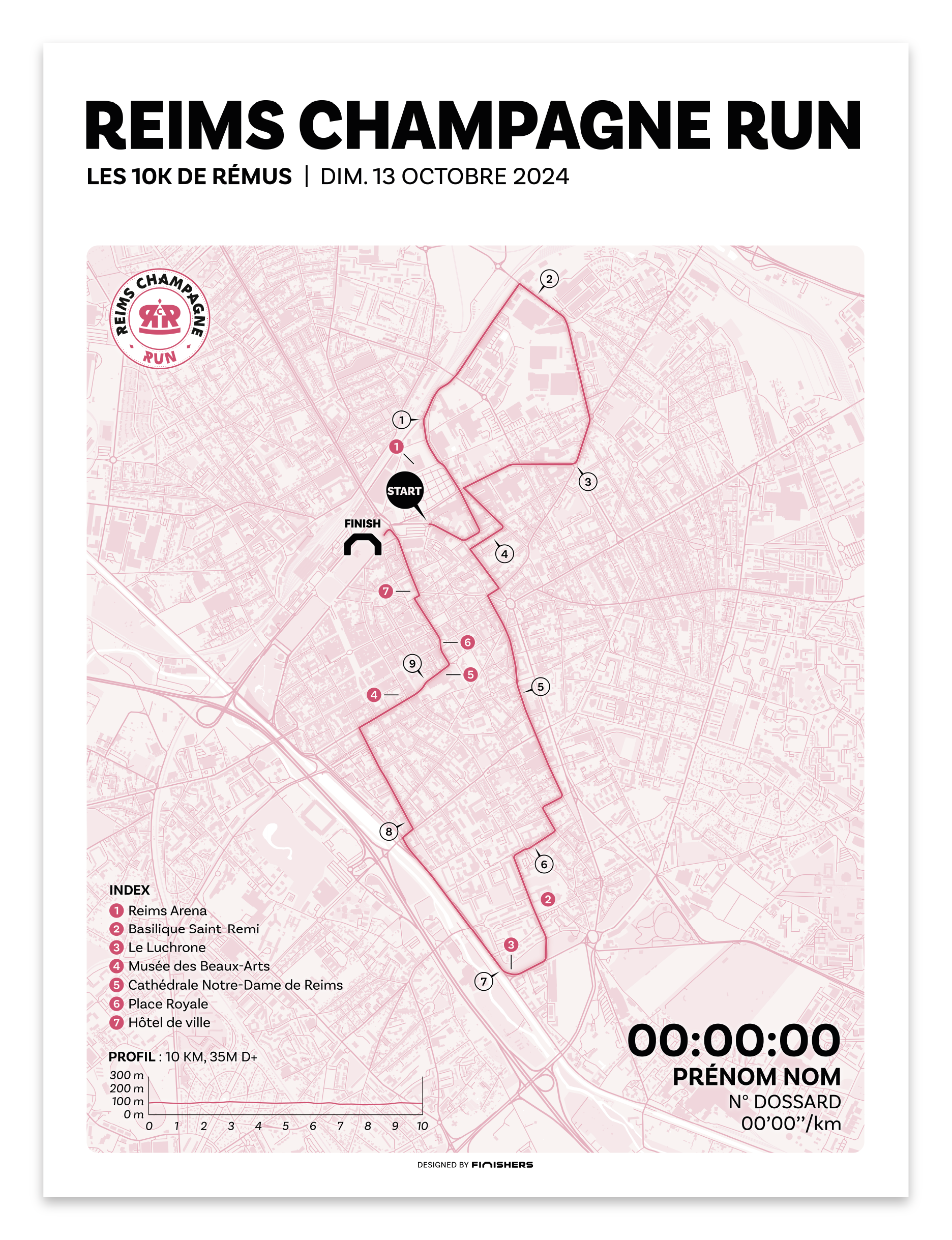 Póster personalizado - Reims Champagne Run 2024