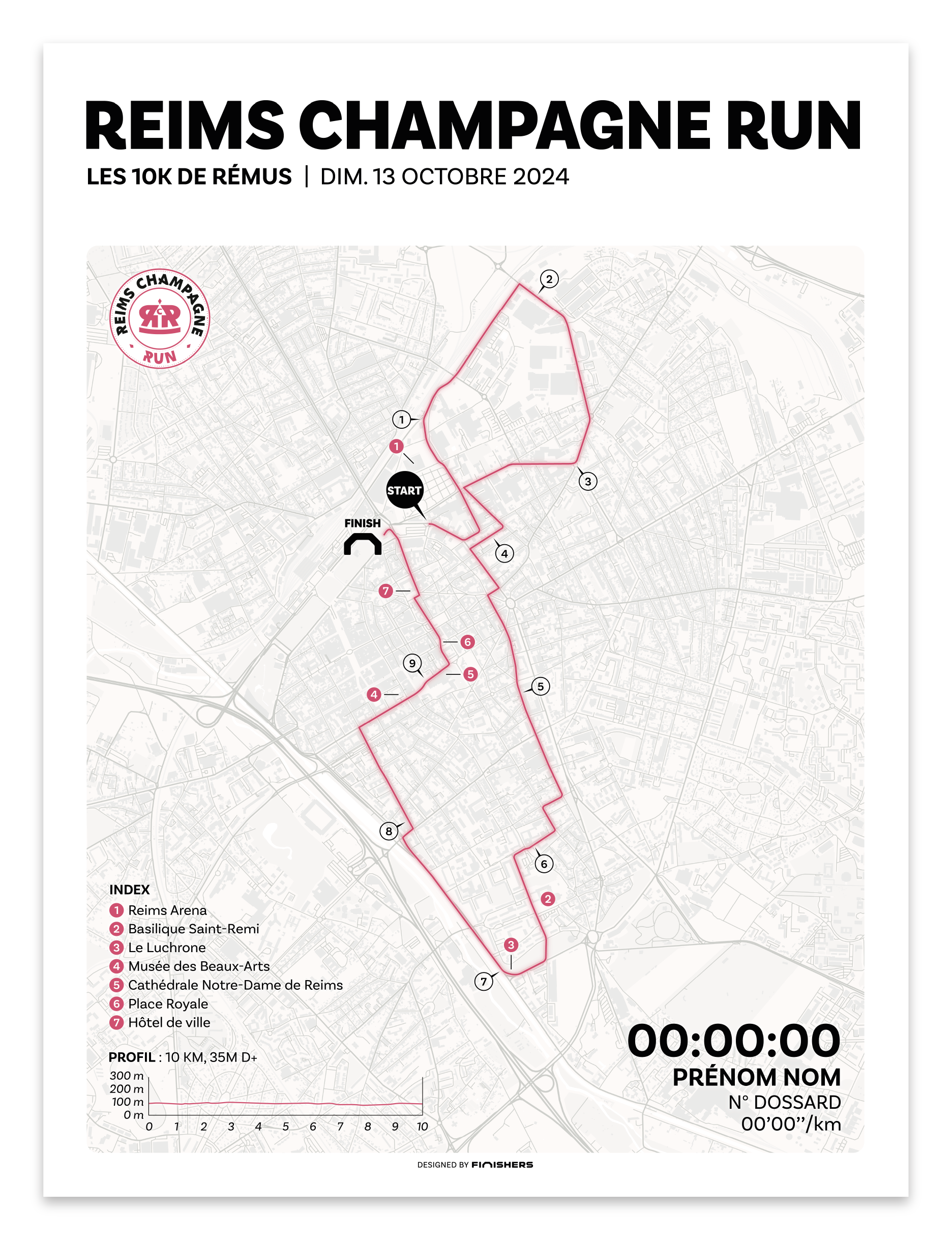 Póster personalizado - Reims Champagne Run 2024