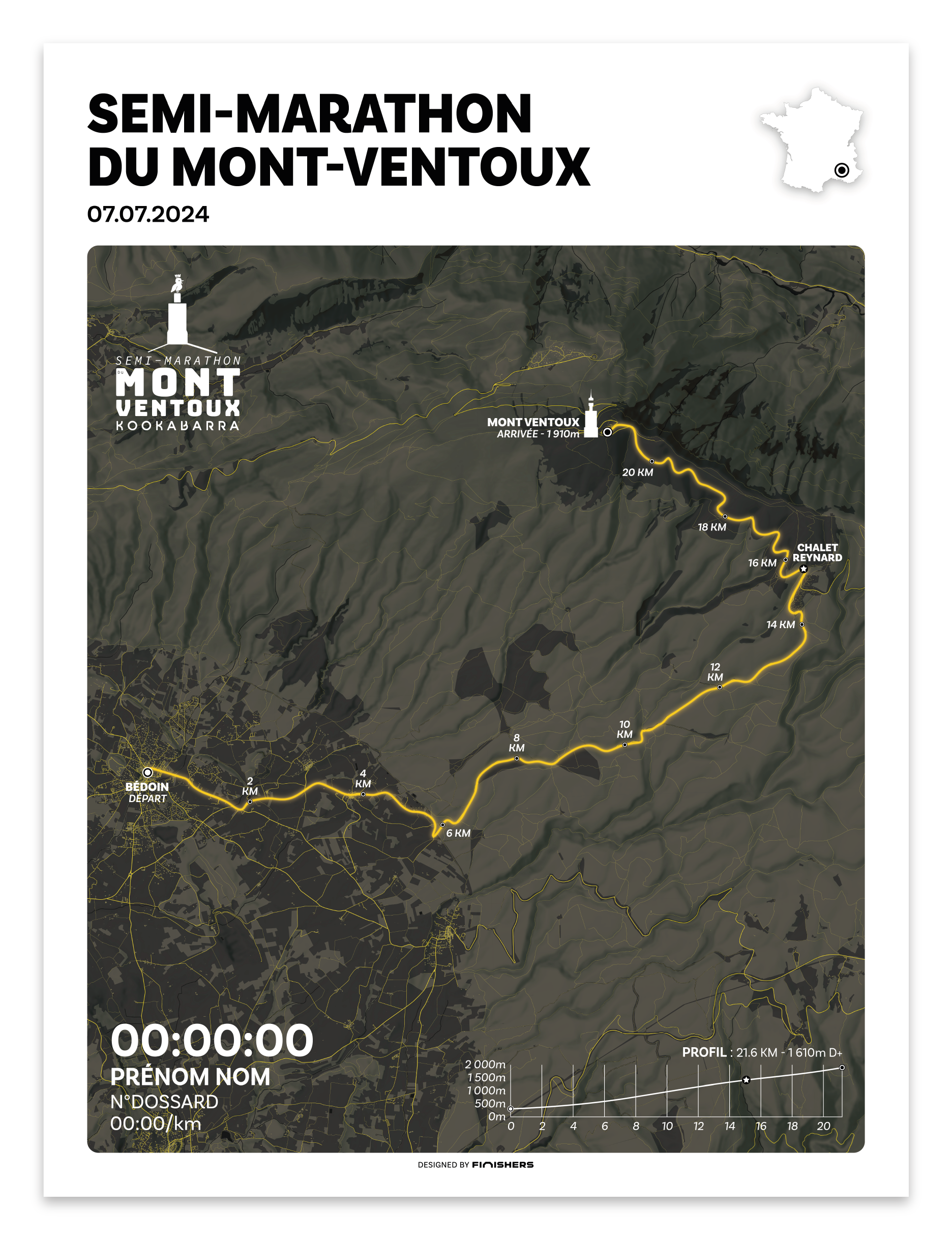 Affiche -  Semi-Marathon du Mont-Ventoux 2024