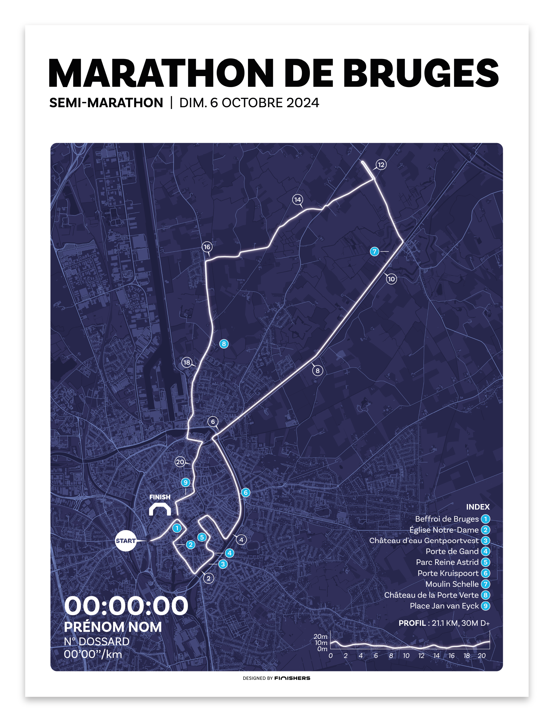 Custom Poster - Bruges Marathon 2024