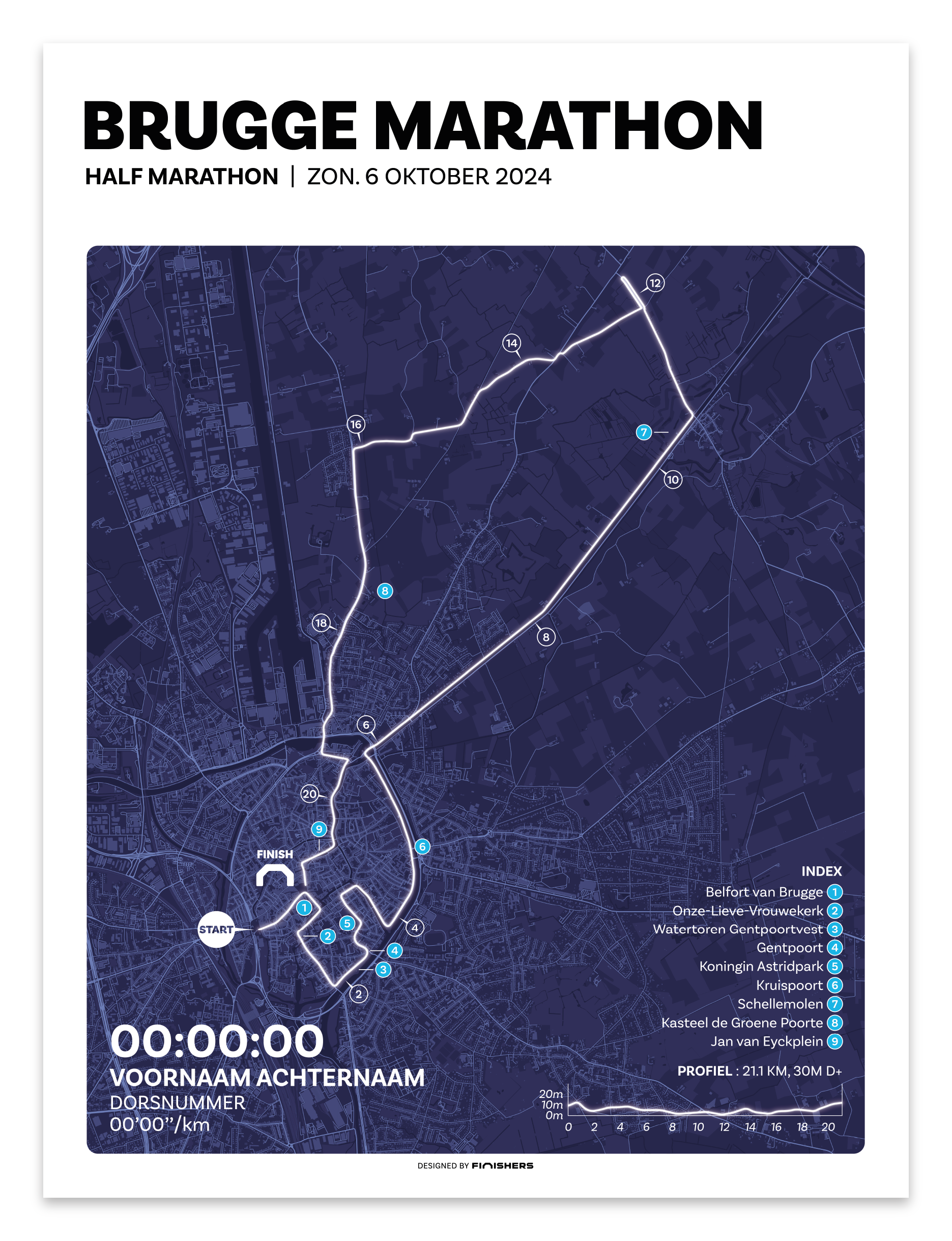 Custom Poster - Bruges Marathon 2024