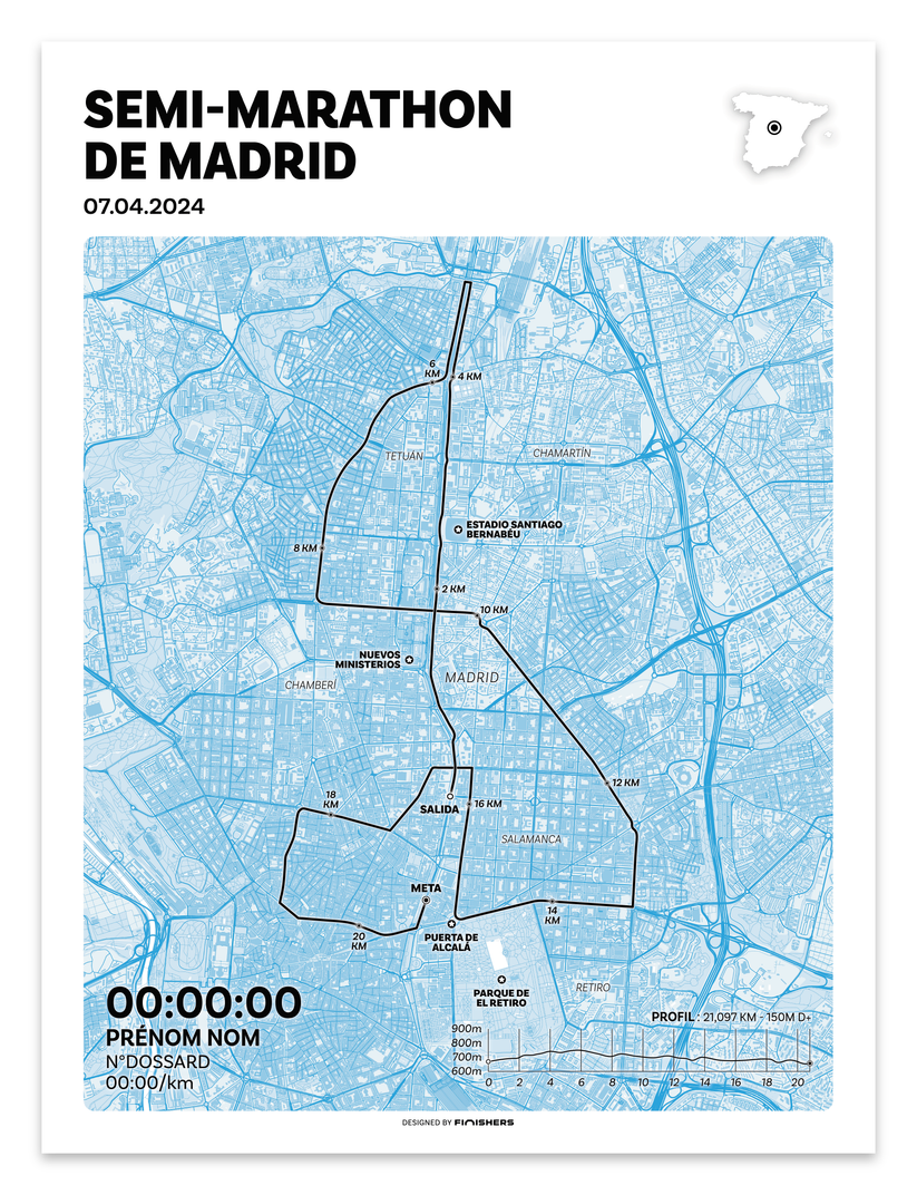 Affiche - Movistar Semi-Marathon de Madrid 2024 – Shop Finishers