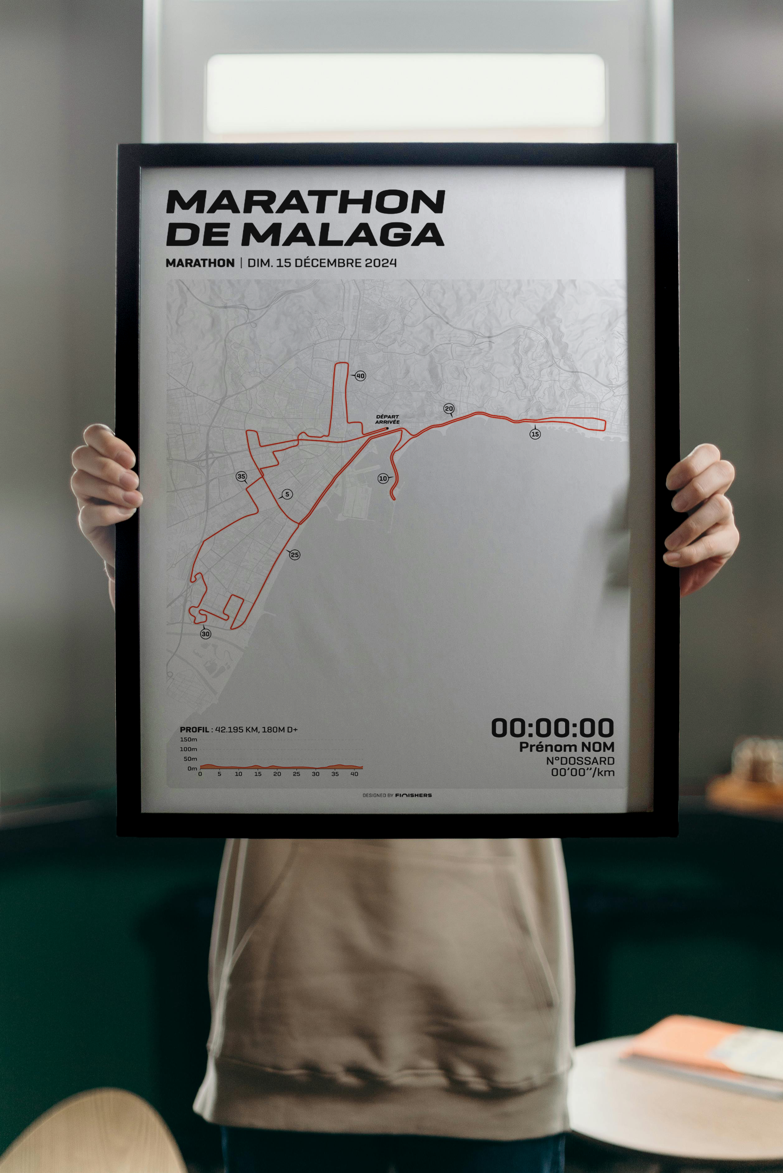 Affiche personnalisée - Marathon de Malaga